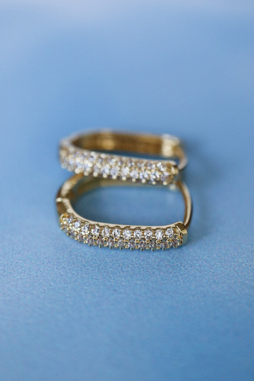 Bling hoops alargados