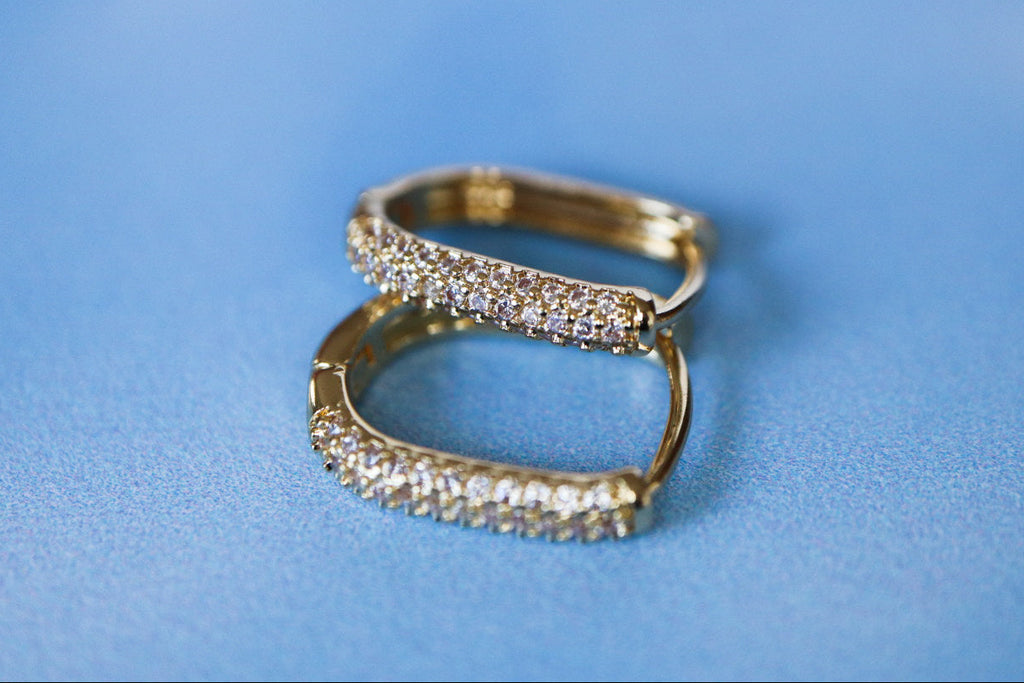 Bling hoops alargados