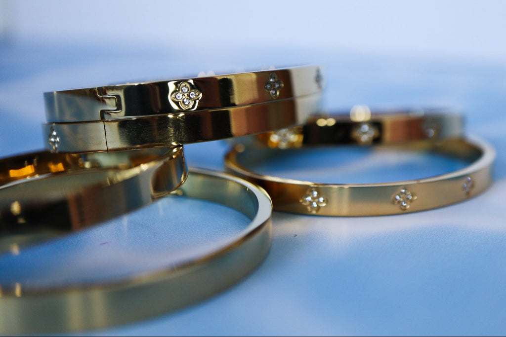 Gold bracelets