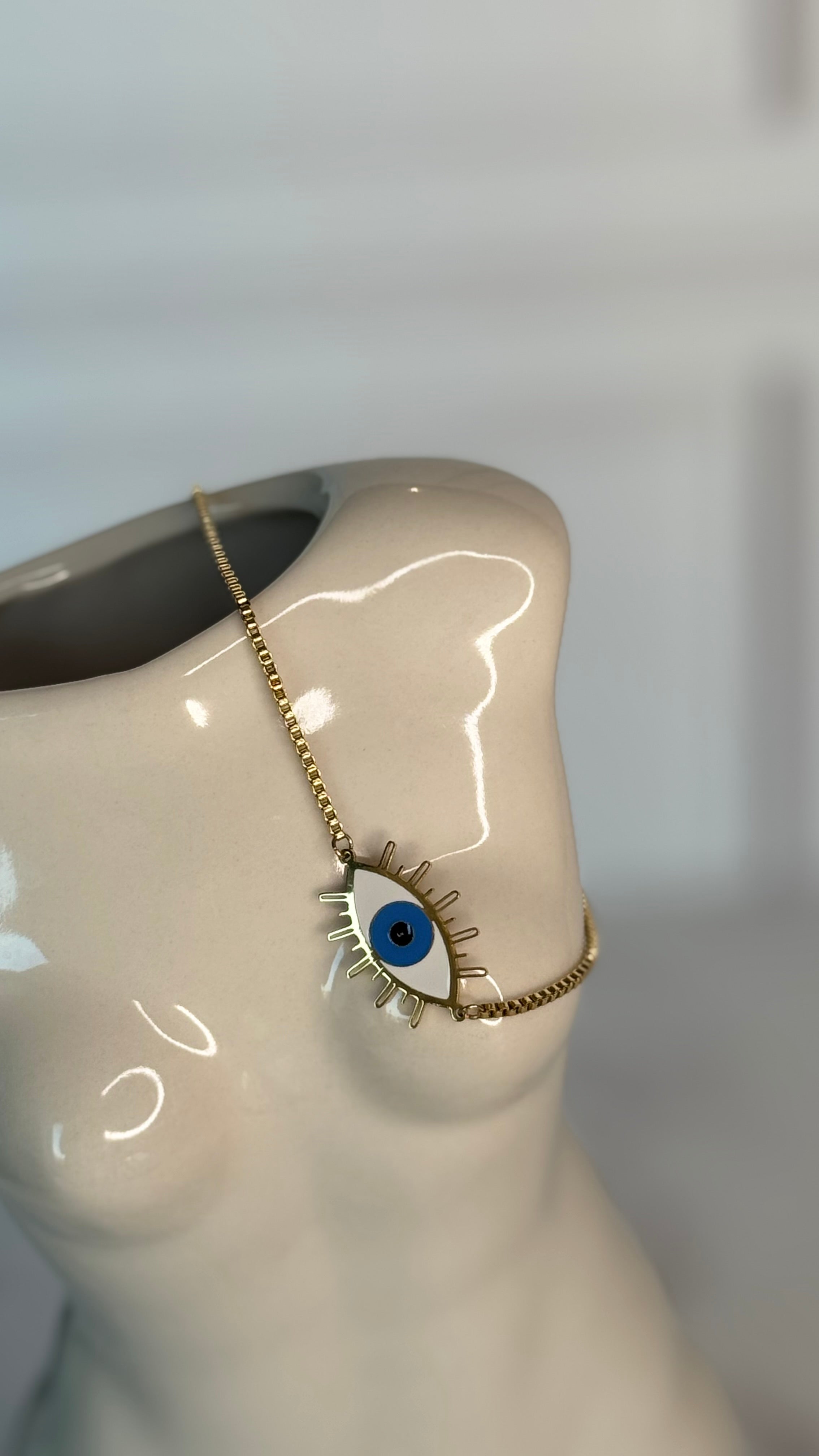 Pulsera ojo grande azul