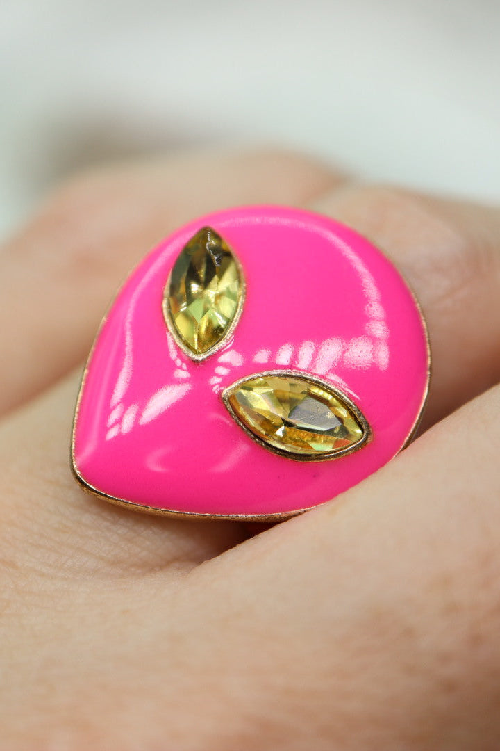 Anillo de alien rosa