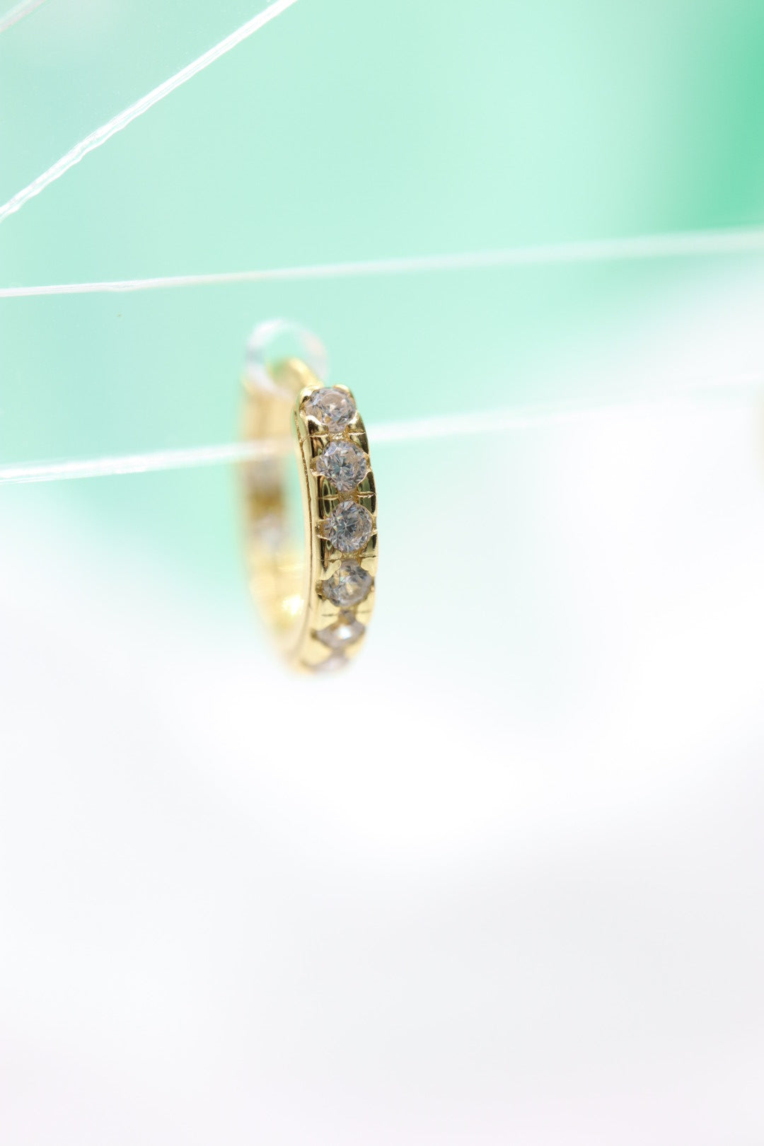 Hoop oro con diamantes