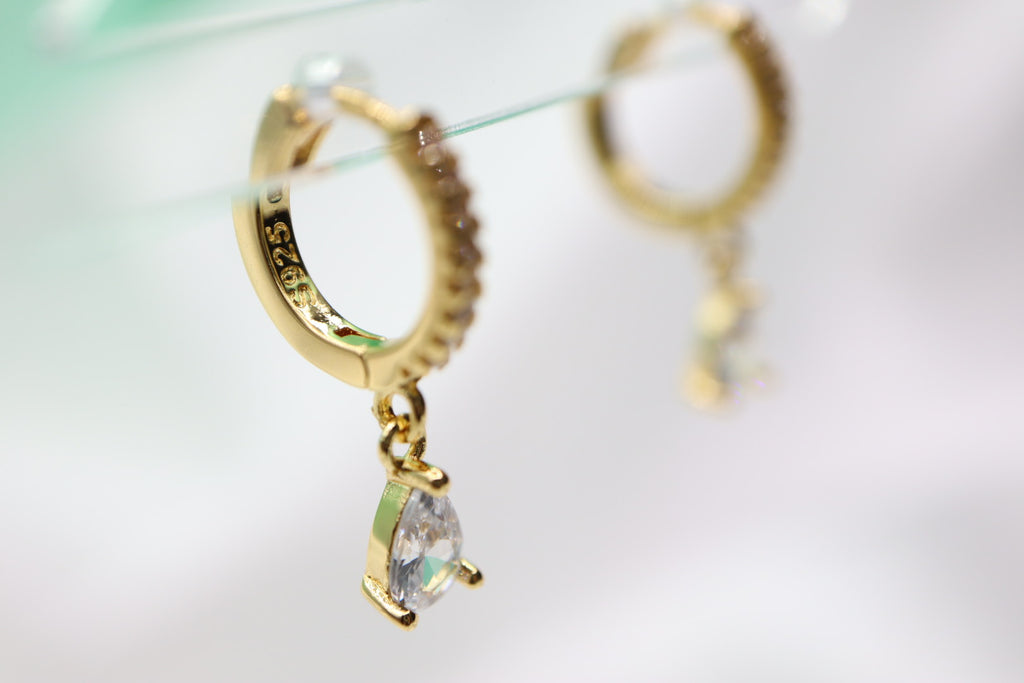 Hoops de diamantes con diamante