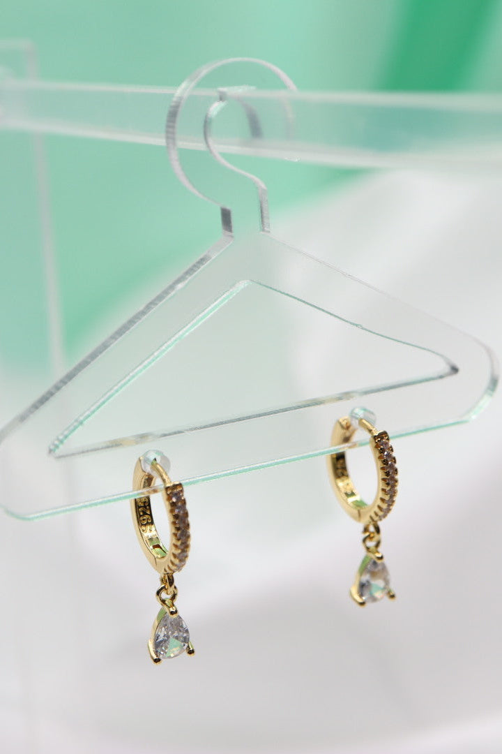 Hoops de diamantes con diamante