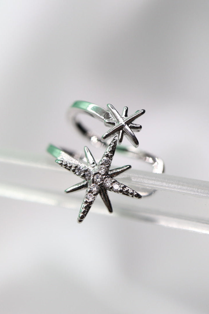 Earcuff de estrellas plata