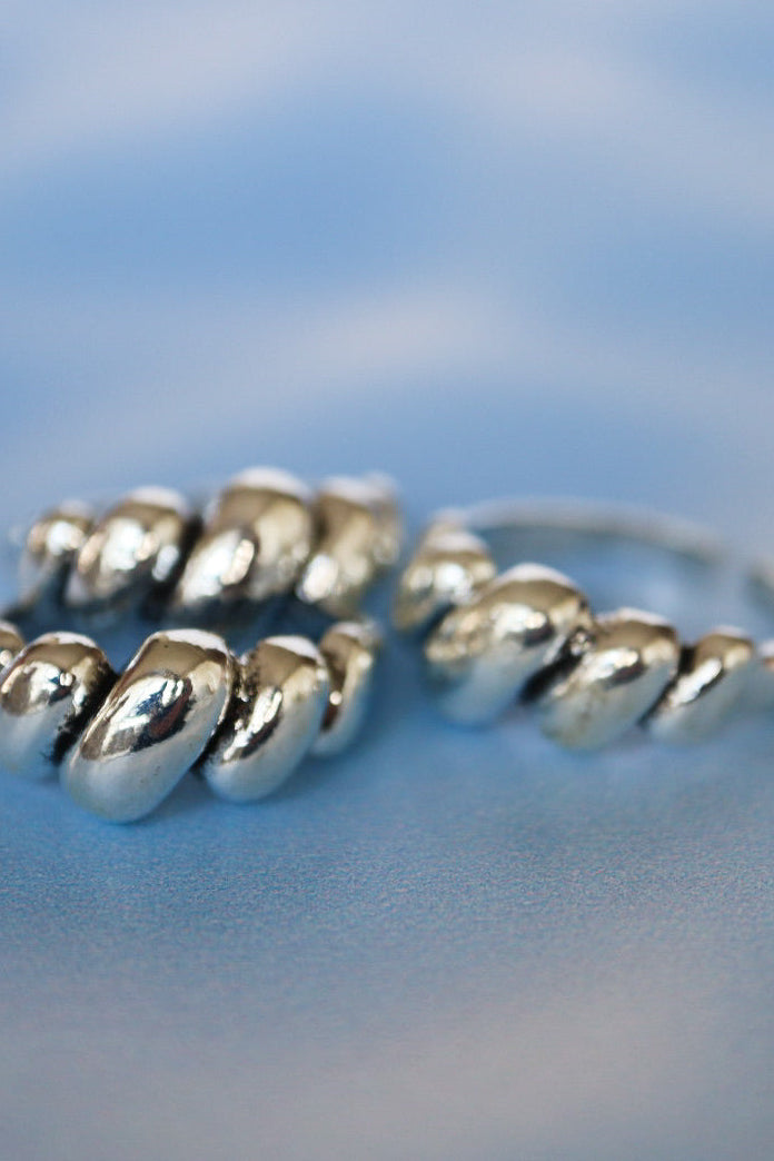 Anillo trenzado siver