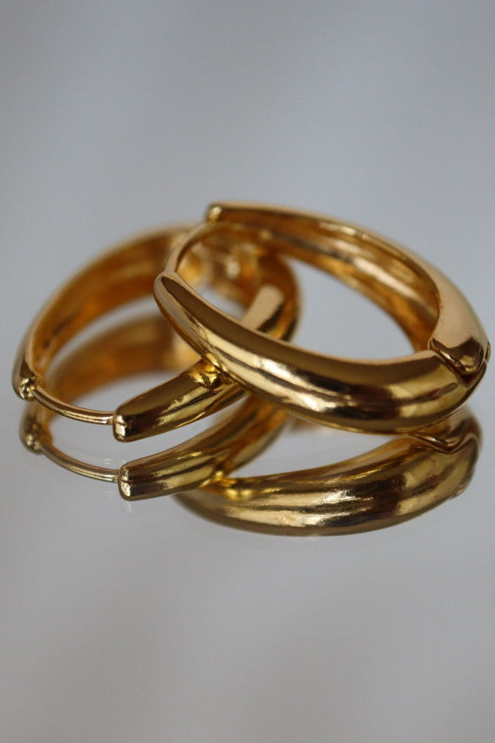 Hoops alargados gold