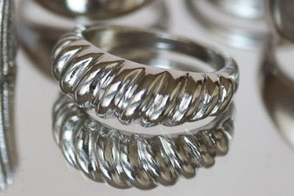 Anillo Oruga plateado