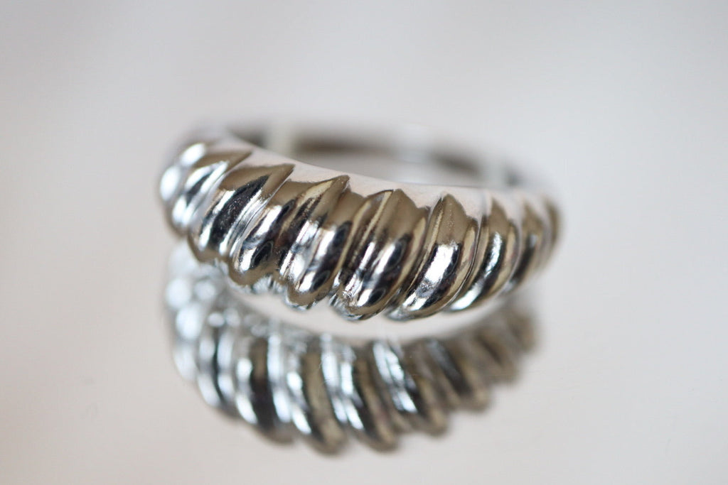 Anillo Oruga plateado