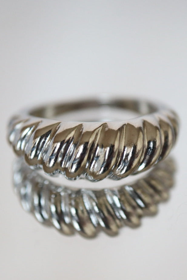 Anillo Oruga plateado