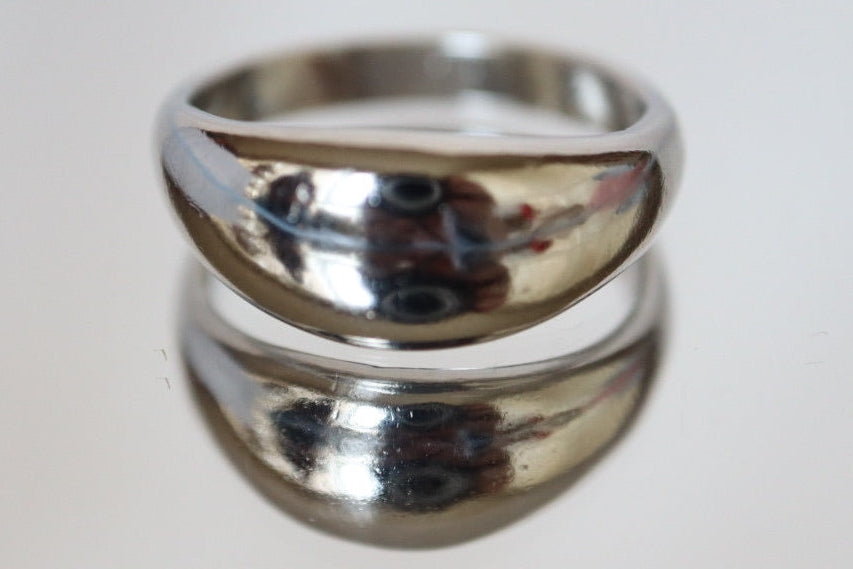 Anillo burbuja pequeña plateado