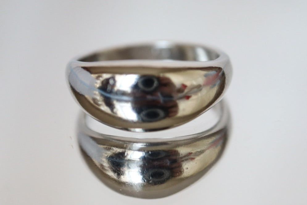 Anillo burbuja pequeña plateado